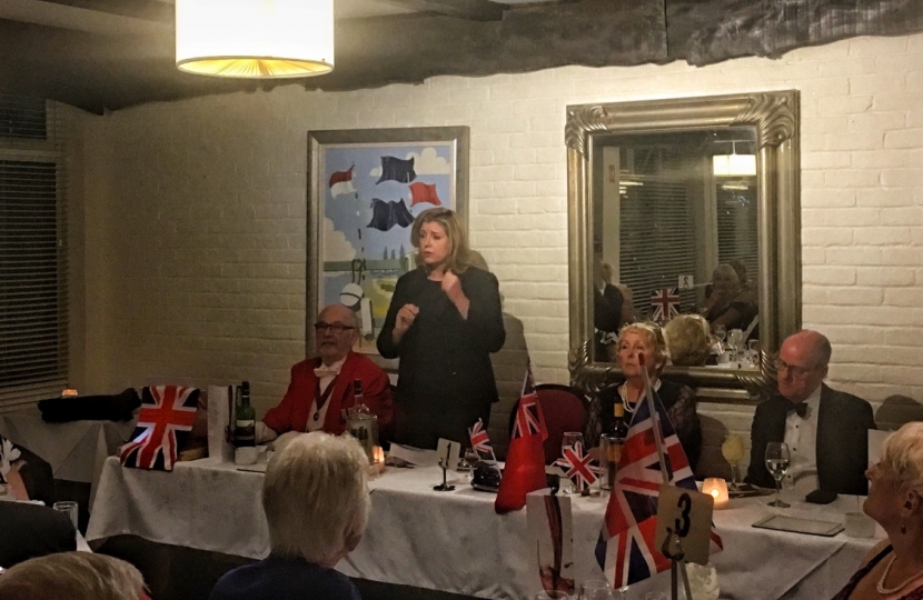 Penny Mordaunt MP making a speech